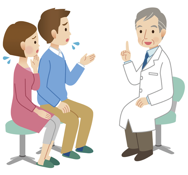 パートナーと一緒に検査